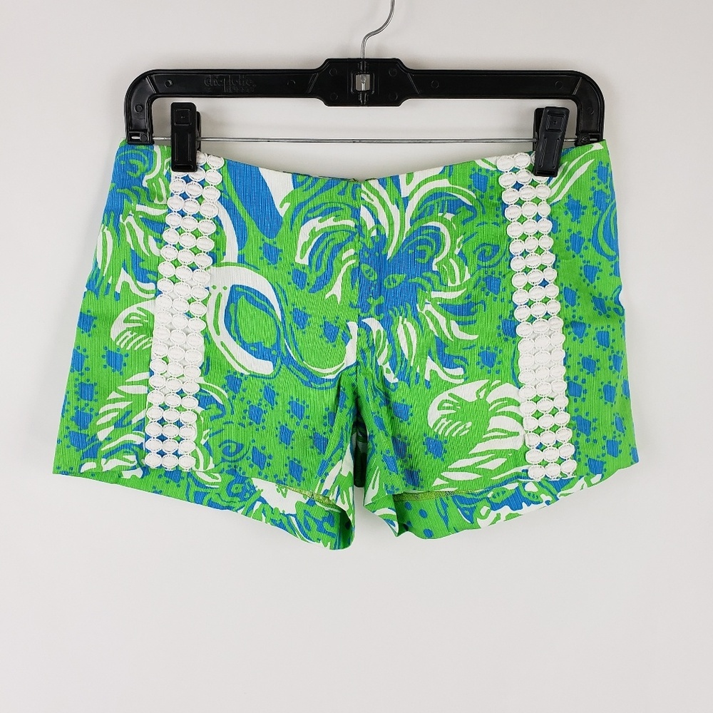 Lilly Pulitzer Liza Shorts Roar of the Jungle Sz 0